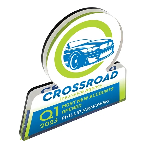 Acrylic award with full digital color customization and a 3/8" acrylic... from ASI 72521 Morris Magnets