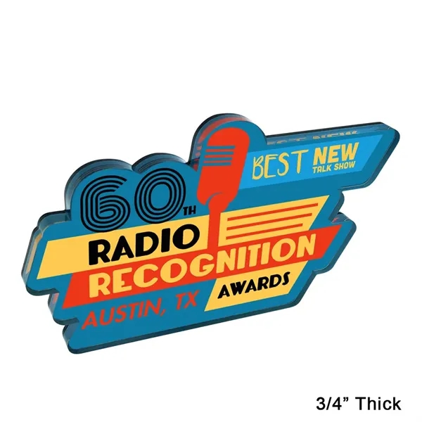 Acrylic award with full digital color customization and a 3/8" acrylic... from ASI 72521 Morris Magnets