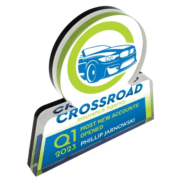 Acrylic award with full digital color customization and a 3/8" acrylic... from ASI 72521 Morris Magnets