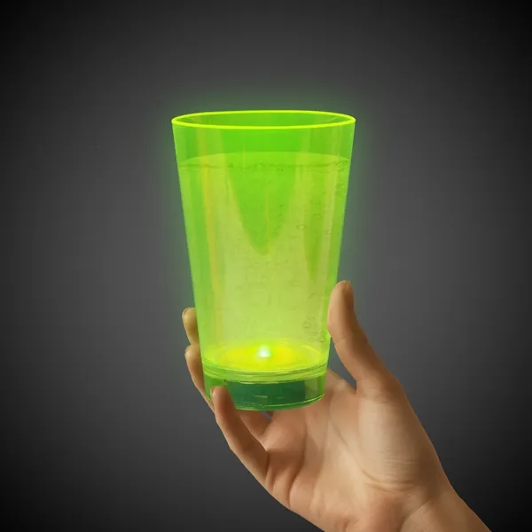 12 oz. UV-reactive neon translucent plastic tumblers with built-in LED lights... from ASI 42016 Brighter Promotions Inc