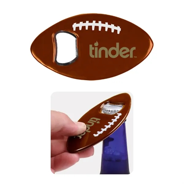 This football bottle & flip top can opener is made of... from ASI 52710 Lincoln Line