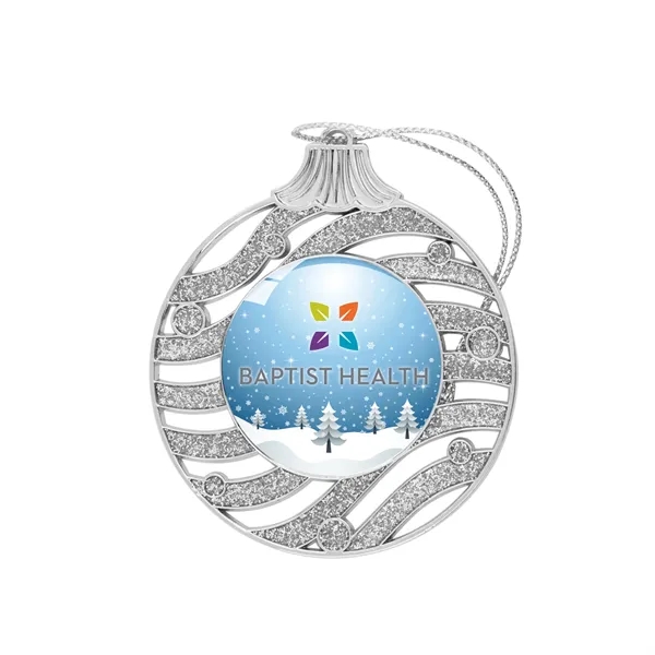 2.75" x 2.375" zinc alloy Xmas bulb shaped hanging ornament with... from ASI 52263 EMT