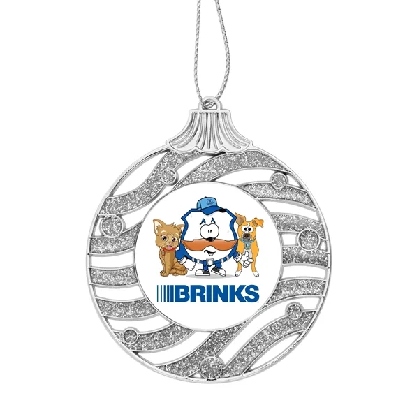 2.75" x 2.375" zinc alloy Xmas bulb shaped hanging ornament with... from ASI 52263 EMT