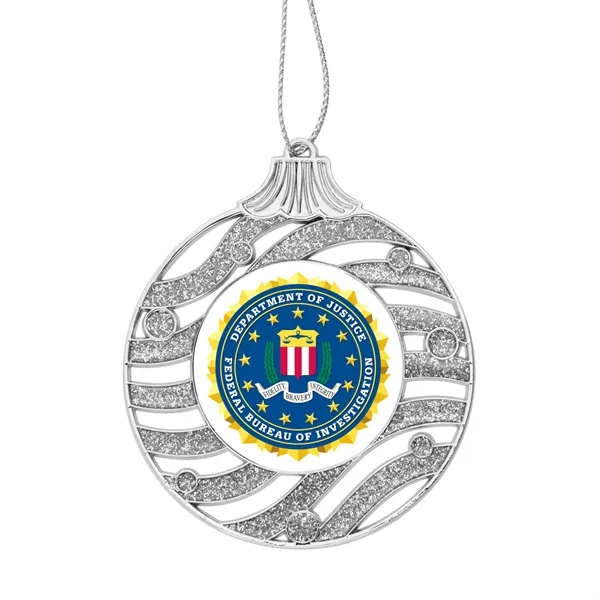 2.75" x 2.375" zinc alloy Xmas bulb shaped hanging ornament with... from ASI 52263 EMT