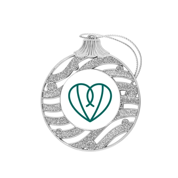 2.75" x 2.375" zinc alloy Xmas bulb shaped hanging ornament with... from ASI 52263 EMT