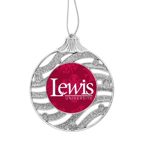 2.75" x 2.375" zinc alloy Xmas bulb shaped hanging ornament with... from ASI 52263 EMT