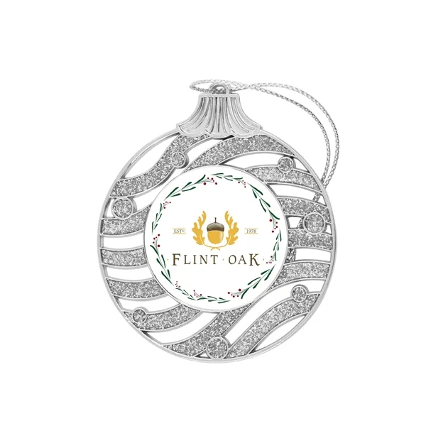 2.75" x 2.375" zinc alloy Xmas bulb shaped hanging ornament with... from ASI 52263 EMT