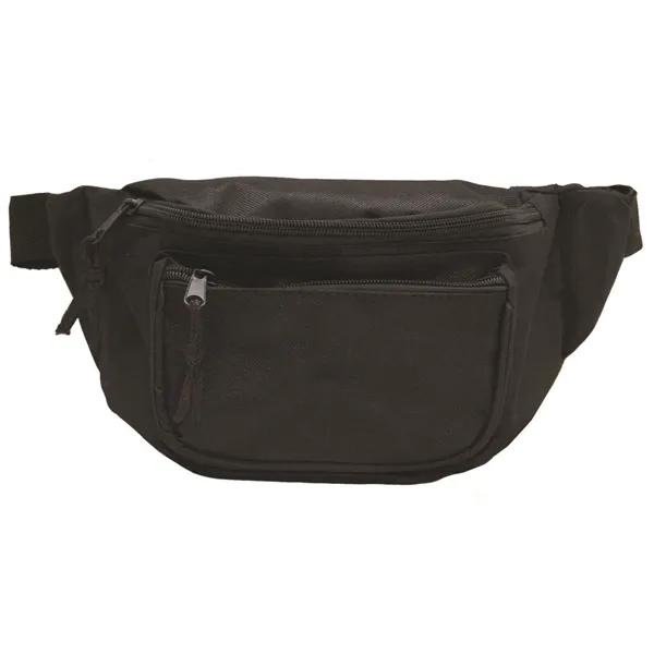 Three-pocket fanny pack with zippered front and back pockets.... from ASI 34046 Allcasion Travelware Co