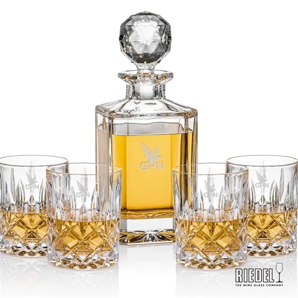 The elegant Bainbridge Decanter is paired with RIEDEL Spey DOF glasses.... from ASI 84592 St Regis Group