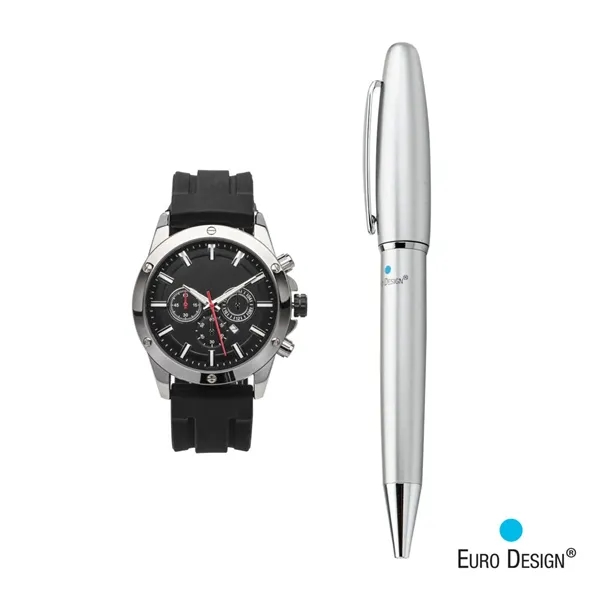 The Euro Design® Bernau Watch/Pen Set combines functionality and modern style.... from ASI 84592 St Regis Group