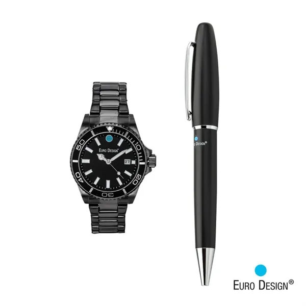 The Euro Design® Velten Watch/Pen Set exudes timeless elegance.... from ASI 84592 St Regis Group