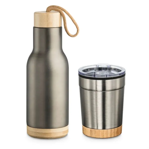 The Arya Bottle & Tumbler Gift Set includes a Bamboo twist-lid... from ASI 84592 St Regis Group