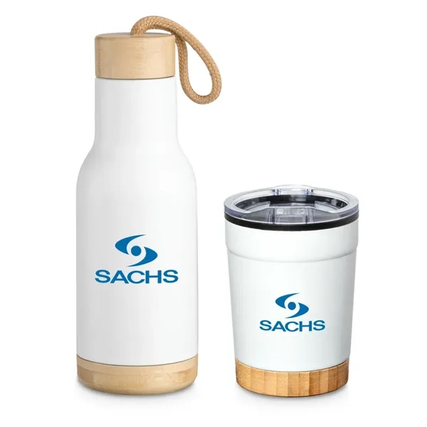 The Arya Bottle & Tumbler Gift Set includes a Bamboo twist-lid... from ASI 84592 St Regis Group