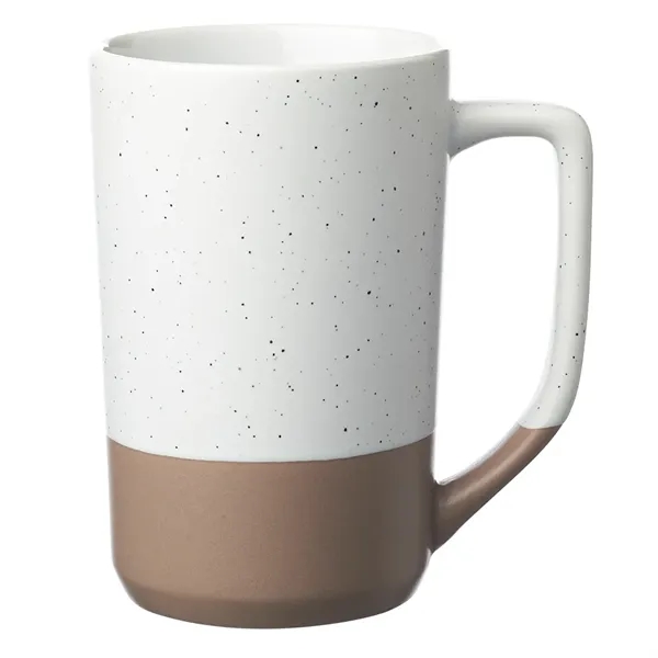 17 oz. two-tone ceramic mug with speckled matte top finish, glossy... from ASI 39552 BEL Promo