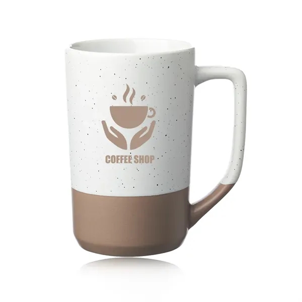 17 oz. two-tone ceramic mug with speckled matte top finish, glossy... from ASI 39552 BEL Promo