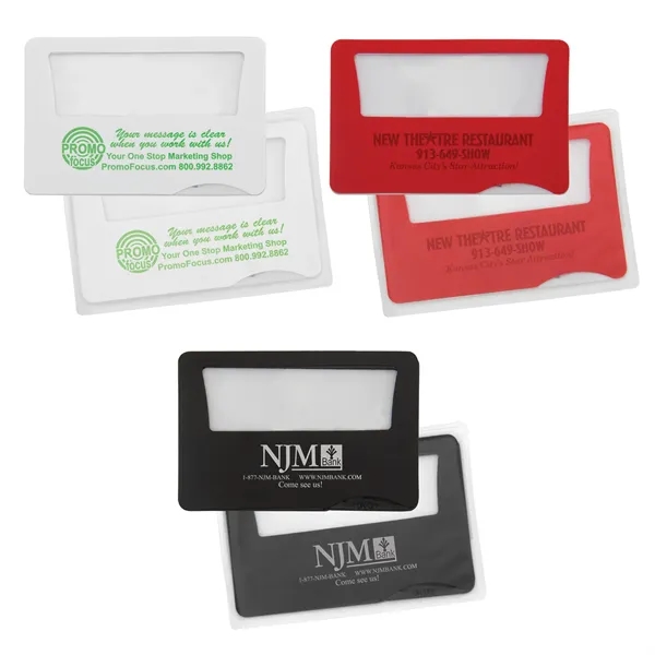Credit card shaped magnifier with light and 3x magnification power.... from ASI 62190 Illini