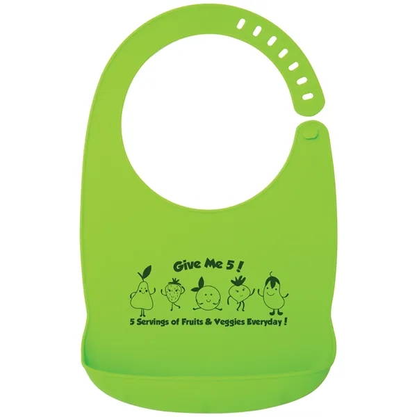Customizable baby bib made of silicone.... from ASI 62190 Illini