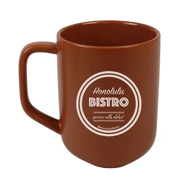 18oz Ceramic Mug with triangle base. Made of 15% recycled materials.... from ASI 90859 Tempo Industries Inc / Tempo Tempoline