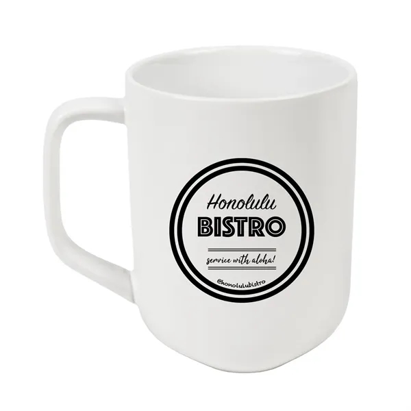 18oz Ceramic Mug with triangle base. Made of 15% recycled materials.... from ASI 90859 Tempo Industries Inc / Tempo Tempoline