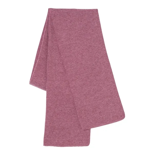 This 7-1/4" x 69" knit scarf features a sewn multi-color woven... from ASI 92980 WOV-IN® / Universal Strap/Wov-In Line