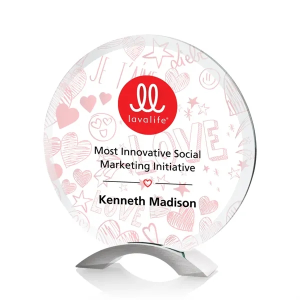 Beautiful Bevelled Jade Circle Essex Award with VividPrint™... from ASI 84592 St Regis Group / St Regis