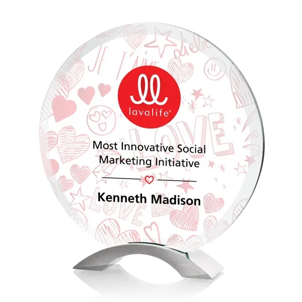 Beautiful Bevelled Jade Circle Essex Award with VividPrint™... from ASI 84592 St Regis Group / St Regis