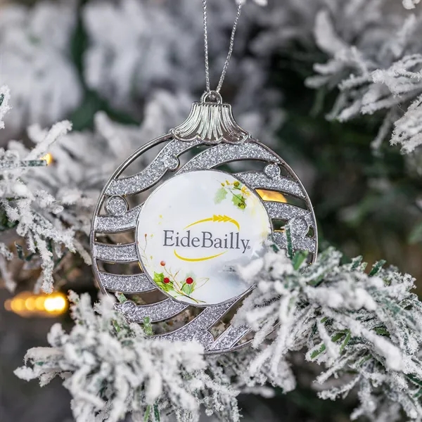 2.75" x 2.375" zinc alloy Xmas bulb shaped hanging ornament with... from ASI 52263 EMT