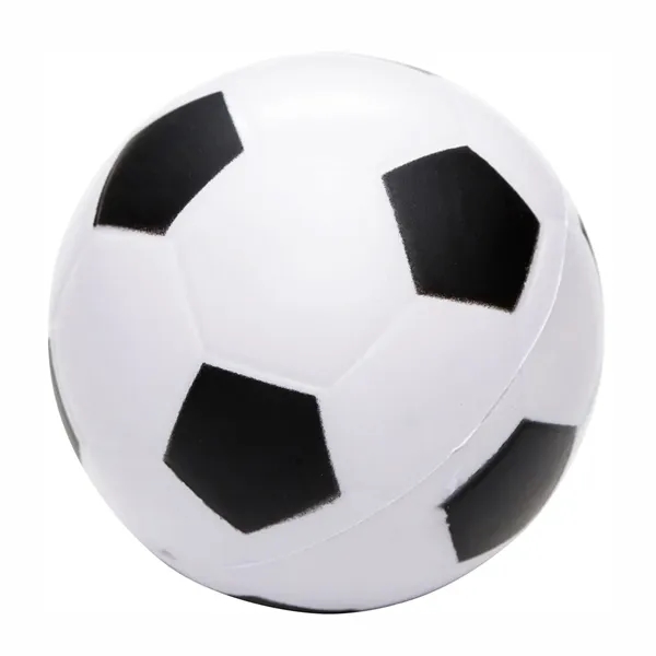 2.5" soccer ball shaped stress reliever.... from ASI 63549 Jornik Manufacturing Corp / Jornik