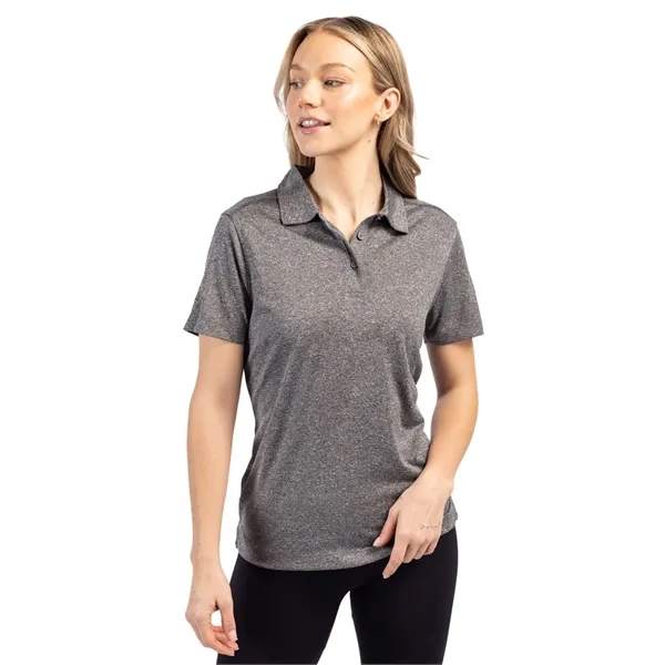 Women's polo with short sleeves, three-button placket, self-fabric neck trim, and... from ASI 47965 Cutter & Buck