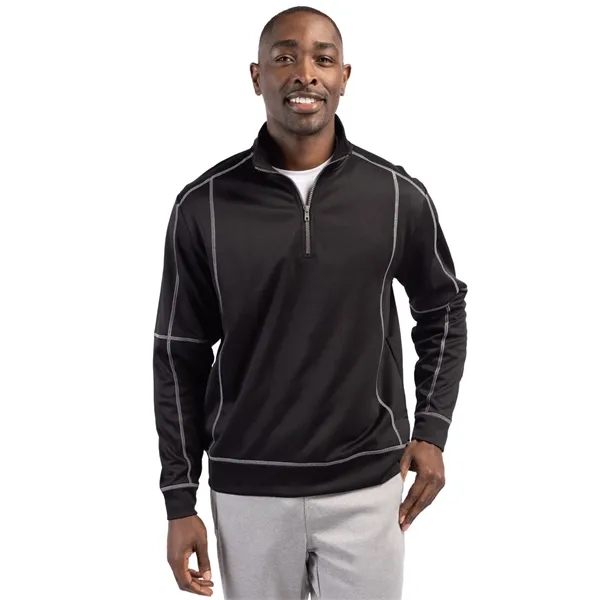 Men's sweatshirt with a half-zip, brushed fleece interior, moisture-wicking performance, and... from ASI 47965 Cutter & Buck