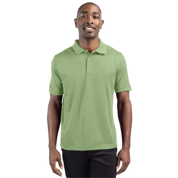Men's polo with short sleeves, moisture-wicking performance, 3-button placket, and rib-knit... from ASI 47965 Cutter & Buck