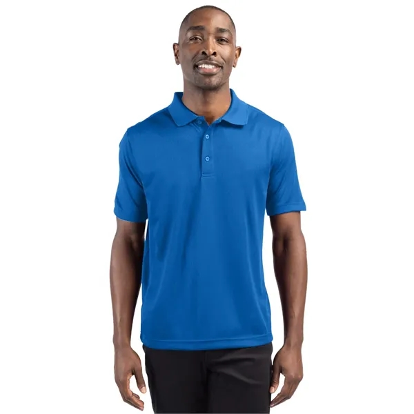 Men's polo with short sleeves, moisture-wicking performance, 3-button placket, and rib-knit... from ASI 47965 Cutter & Buck