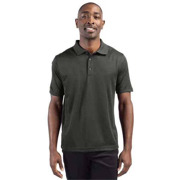 Men's polo with short sleeves, moisture-wicking performance, 3-button placket, and rib-knit... from ASI 47965 Cutter & Buck