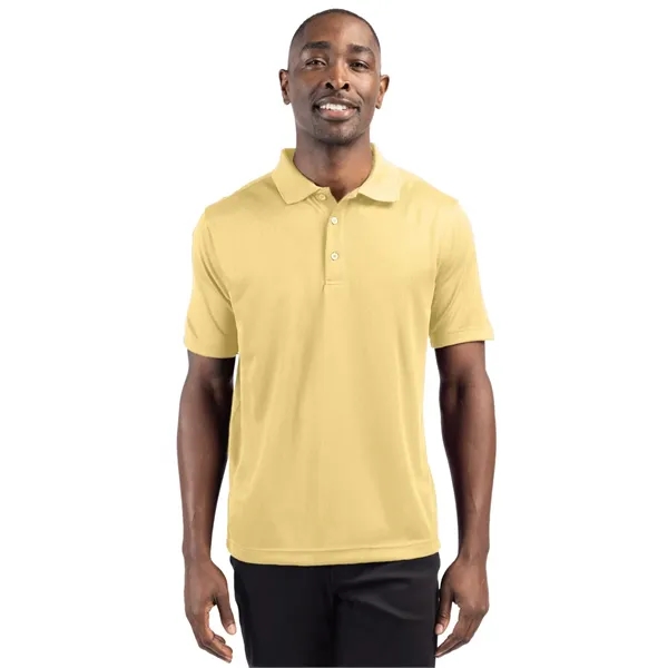 Men's polo with short sleeves, moisture-wicking performance, 3-button placket, and rib-knit... from ASI 47965 Cutter & Buck