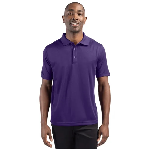 Men's polo with short sleeves, moisture-wicking performance, 3-button placket, and rib-knit... from ASI 47965 Cutter & Buck
