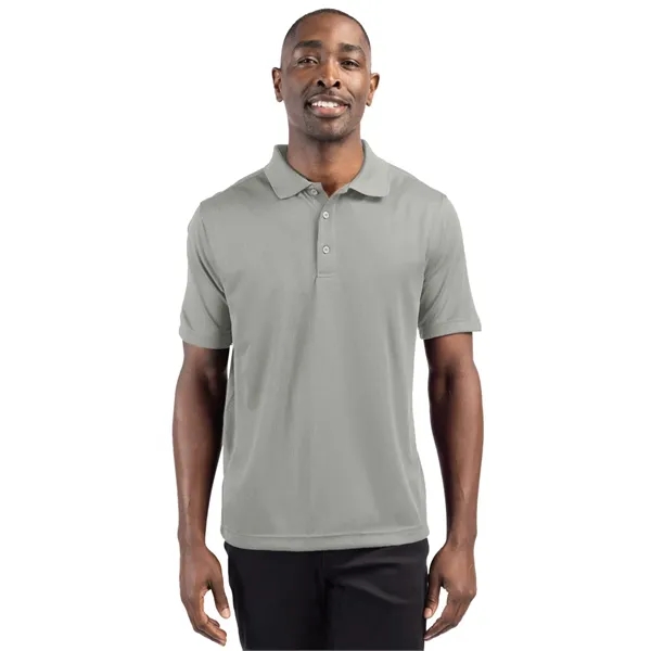 Men's polo with short sleeves, moisture-wicking performance, 3-button placket, and rib-knit... from ASI 47965 Cutter & Buck