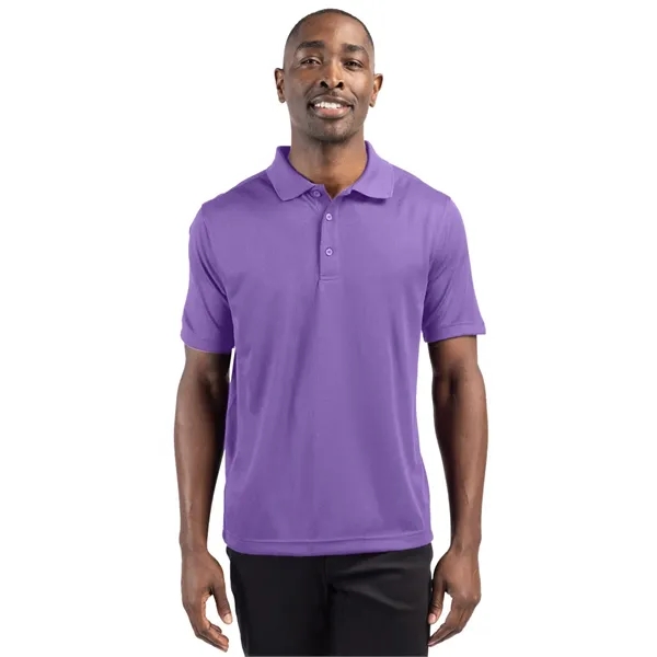 Men's polo with short sleeves, moisture-wicking performance, 3-button placket, and rib-knit... from ASI 47965 Cutter & Buck