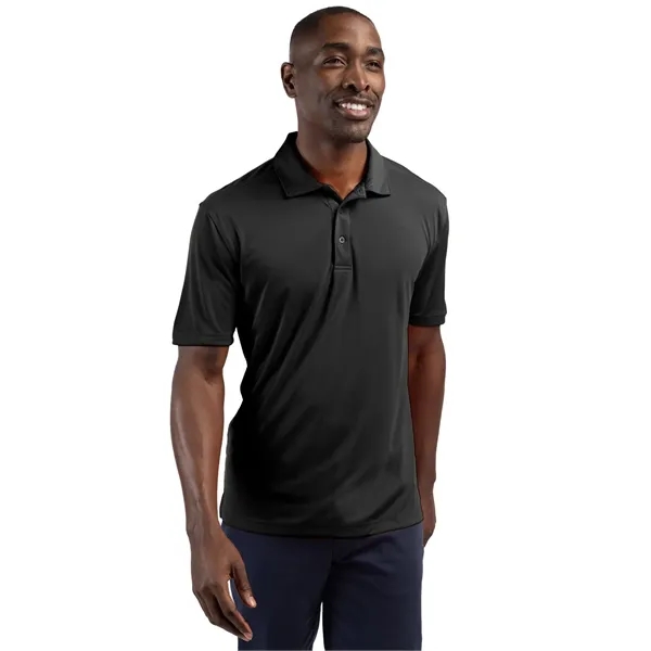 Men's polo with short sleeves, self-fabric collar, three-button placket, and open... from ASI 47965 Cutter & Buck