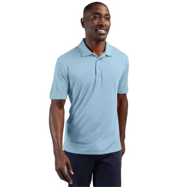 Men's polo with short sleeves, self-fabric collar, three-button placket, and open... from ASI 47965 Cutter & Buck