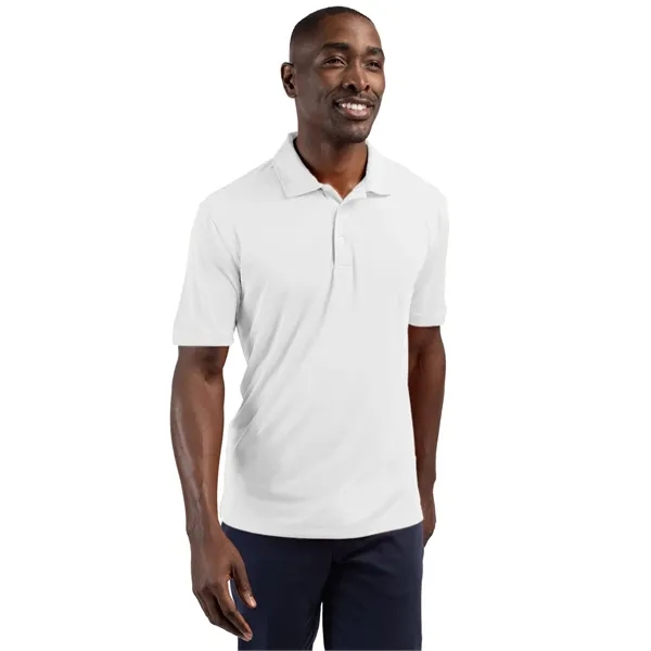 Men's polo with short sleeves, self-fabric collar, three-button placket, and open... from ASI 47965 Cutter & Buck