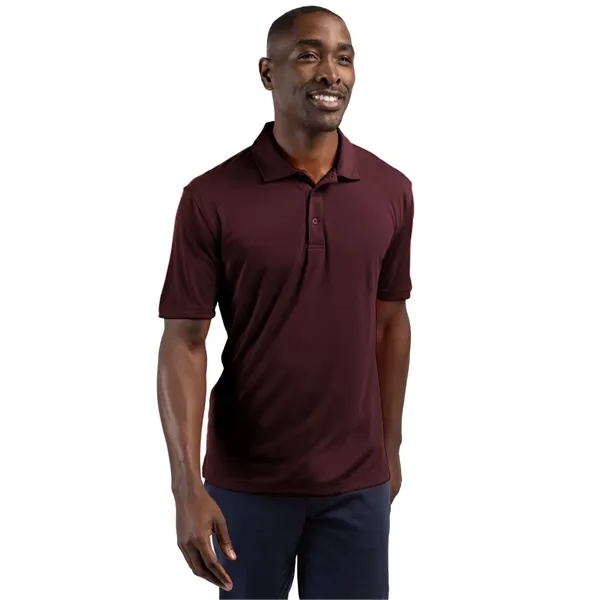 Men's polo with short sleeves, self-fabric collar, three-button placket, and open... from ASI 47965 Cutter & Buck