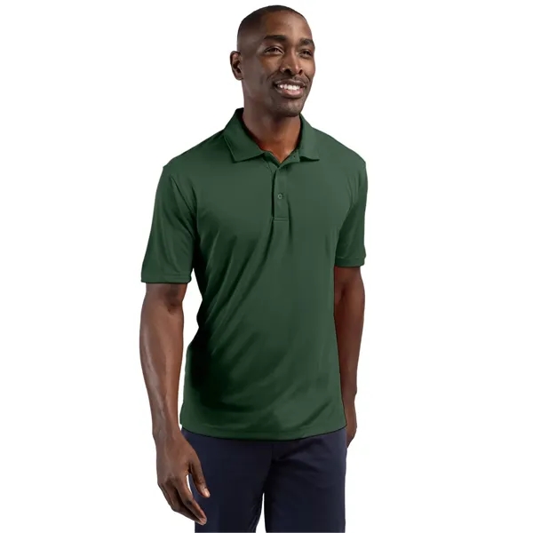 Men's polo with short sleeves, self-fabric collar, three-button placket, and open... from ASI 47965 Cutter & Buck