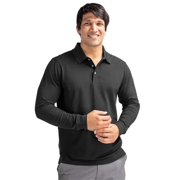 Men's polo with long sleeves, moisture-wicking performance, UPF 35+ protection, collar,... from ASI 47965 Cutter & Buck