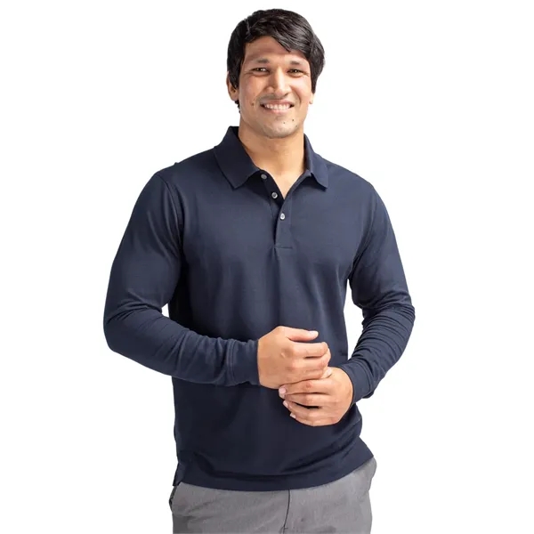 Men's polo with long sleeves, moisture-wicking performance, UPF 35+ protection, collar,... from ASI 47965 Cutter & Buck