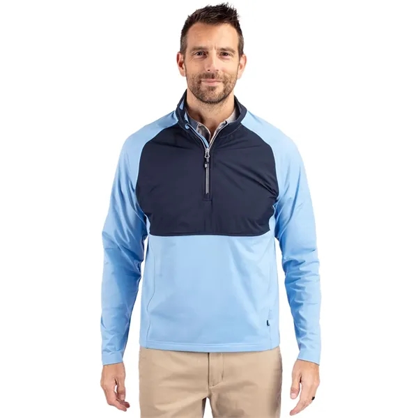Men's jacket with a quarter-zip, wind resistance, moisture-wicking performance, and UPF... from ASI 47965 Cutter & Buck