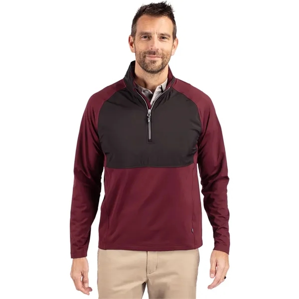 Men's jacket with a quarter-zip, wind resistance, moisture-wicking performance, and UPF... from ASI 47965 Cutter & Buck
