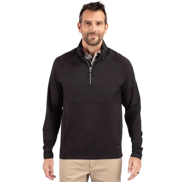 Men's jacket with a quarter-zip, wind resistance, moisture-wicking performance, and UPF... from ASI 47965 Cutter & Buck