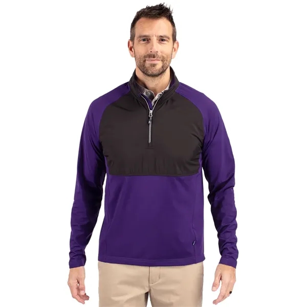 Men's jacket with a quarter-zip, wind resistance, moisture-wicking performance, and UPF... from ASI 47965 Cutter & Buck
