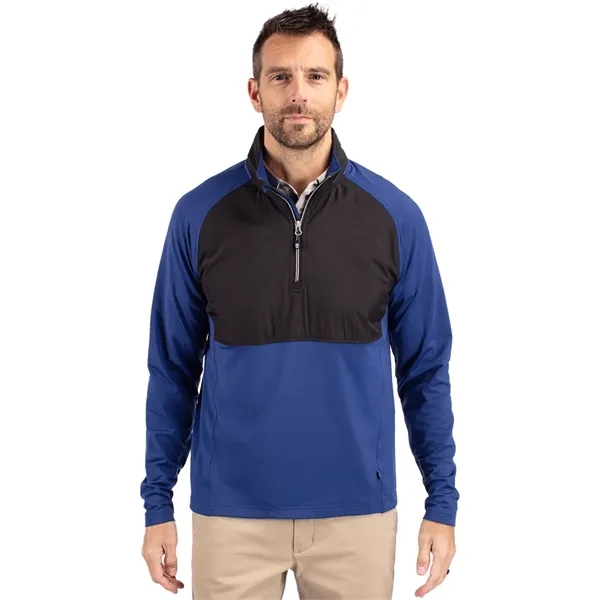 Men's jacket with a quarter-zip, wind resistance, moisture-wicking performance, and UPF... from ASI 47965 Cutter & Buck