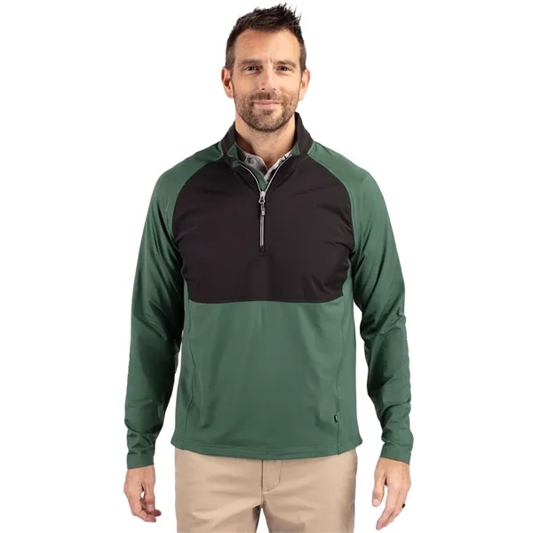 Men's jacket with a quarter-zip, wind resistance, moisture-wicking performance, and UPF... from ASI 47965 Cutter & Buck